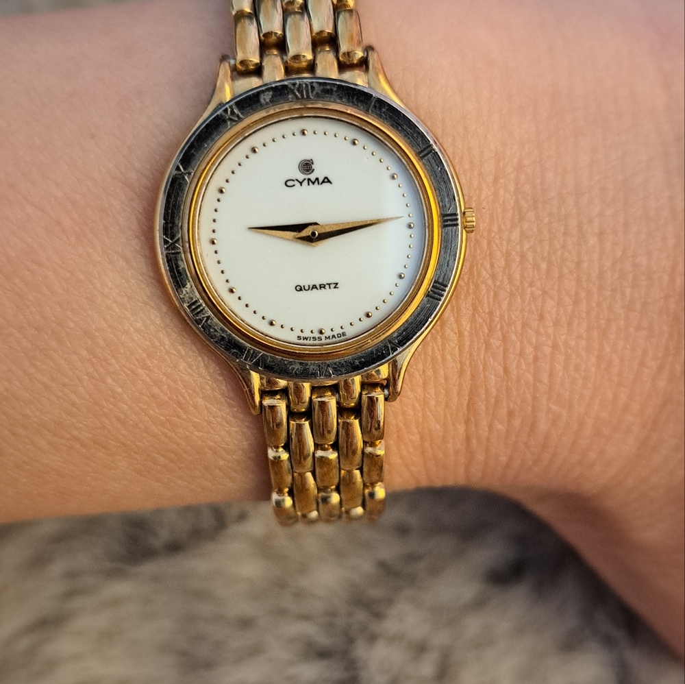 Vintage Elegant Women's Gold Plated 18K Quartz Watch